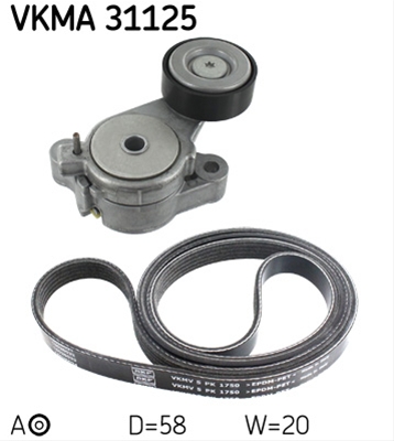 SET CUREA TRANSMISIE CU CANELURI